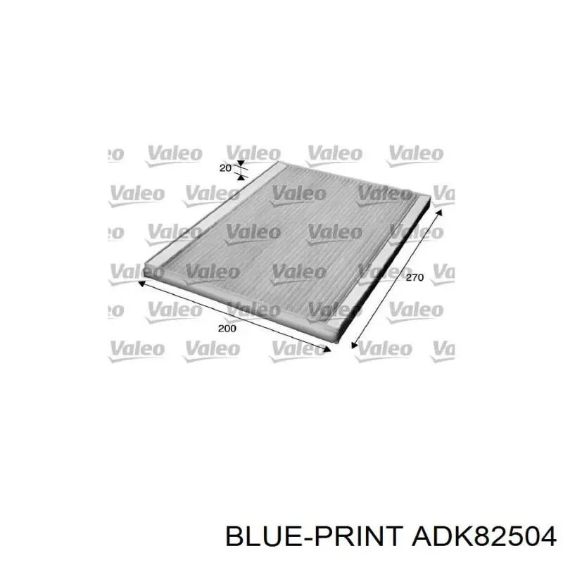 Купить ADK82504 Blue Print Фильтр салона угольный