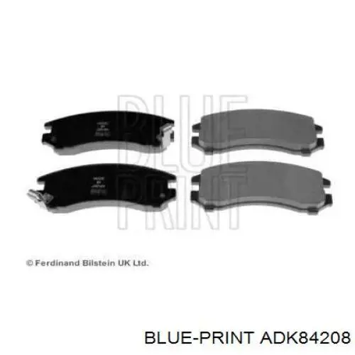 ADK84208 Blue Print колодки тормозные передние дисковые