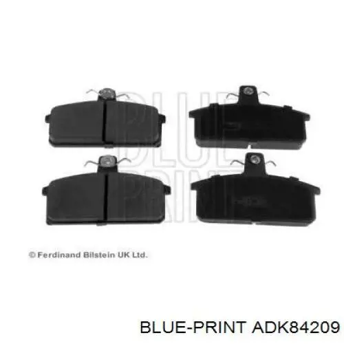 ADK84209 Blue Print колодки тормозные задние дисковые