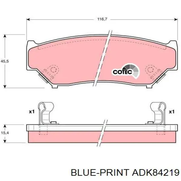 Колодки Blue Print ADK84219 цена, от 14.08 USD