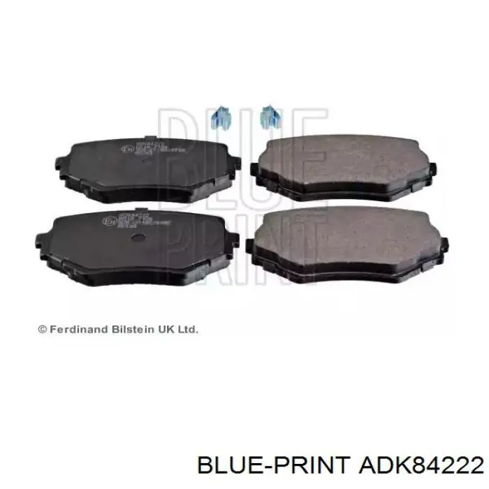 ADK84222 Blue Print колодки тормозные передние дисковые