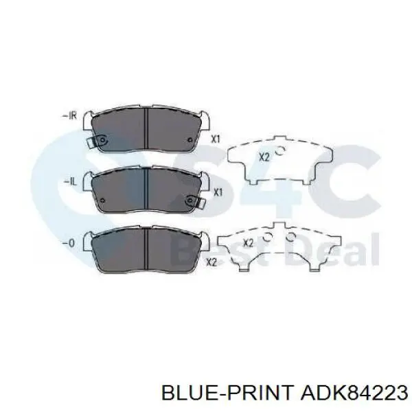 Колодки Blue Print ADK84223 цена, от 18.24 USD