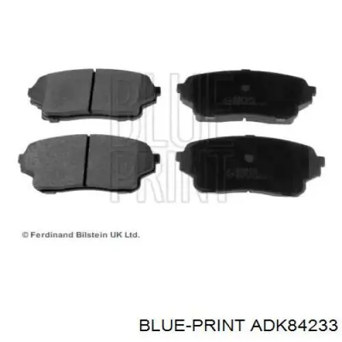 ADK84233 Blue Print колодки тормозные передние дисковые