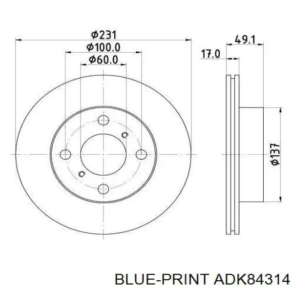 986479241 Bosch Диск тормозной передний