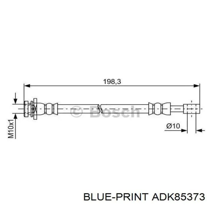 Купить ADK85373 Blue Print Шланг тормозной передний