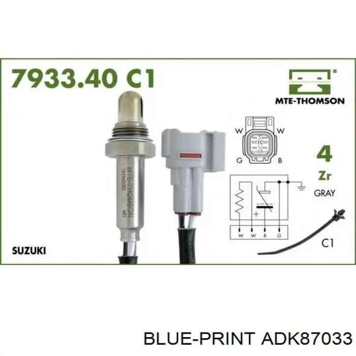 Лямбда датчик кислорода Blue Print ADK87033 цена, от 42.18 USD