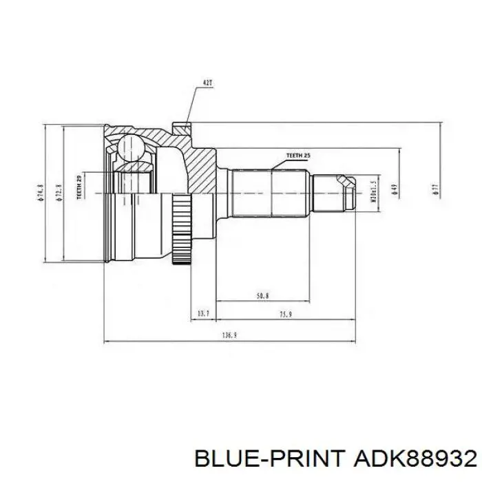 Граната колесная Blue Print ADK88932 цена, от 30.19 USD