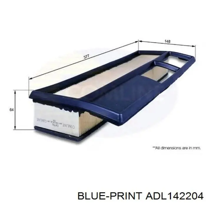 Воздушный фильтр ADL142204 Blue Print