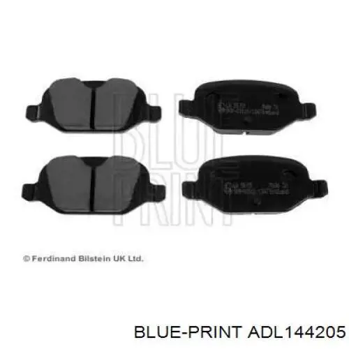 Задние тормозные колодки ADL144205 Blue Print