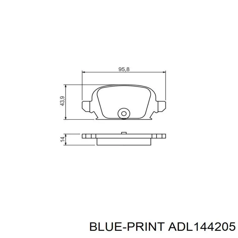 Задние тормозные колодки D438E Dafmi