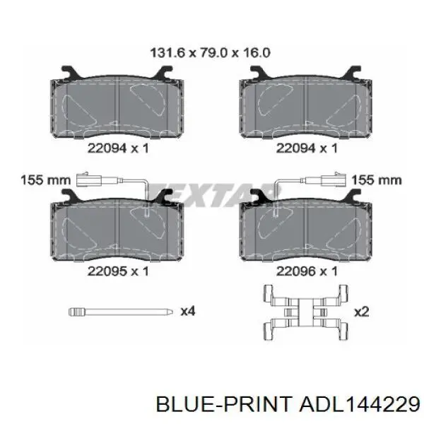 Передние тормозные колодки 302891 VALEO