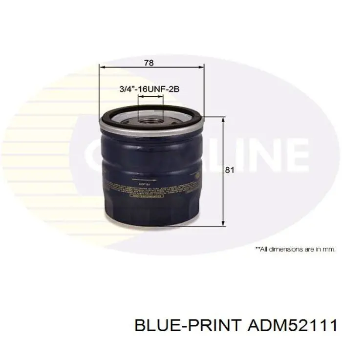 Масляный фильтр ADM52111 Blue Print