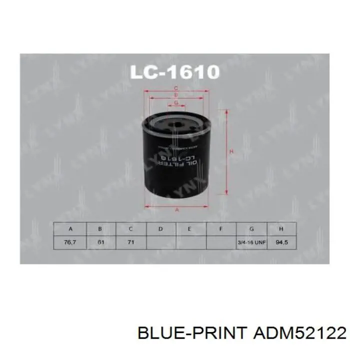 ADM52122 Blue Print Масляный фильтр двигателя