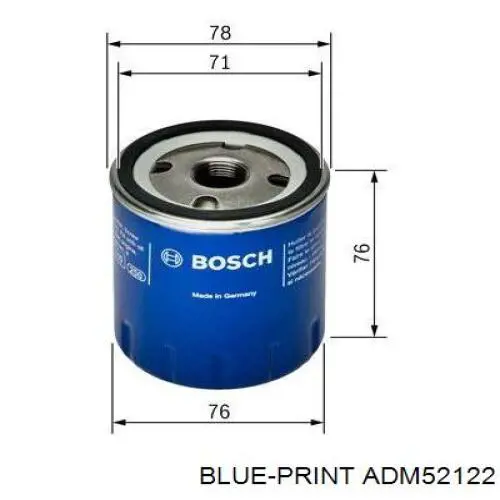 Фильтр масла Blue Print ADM52122