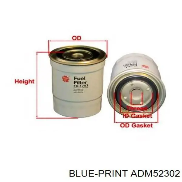 Фильтр тонкой очистки топлива Blue Print ADM52302 цена, от 10.14 USD