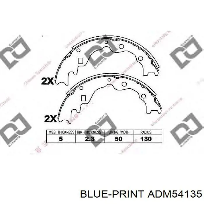 Тормоза рабочие задние ножные и тормозные барабаны Blue Print ADM54135 цена, от 27.89 USD