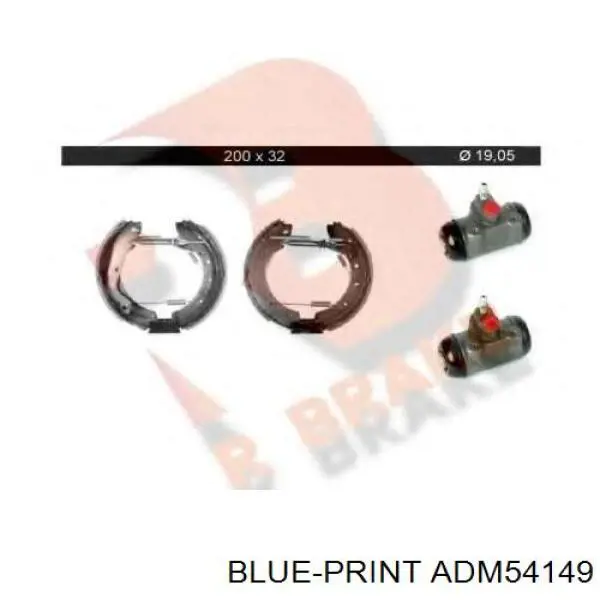 Барабанные колодки Blue Print ADM54149