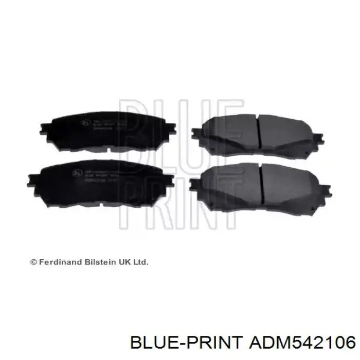 Колодки тормозные передние дисковые Blue Print ADM542106