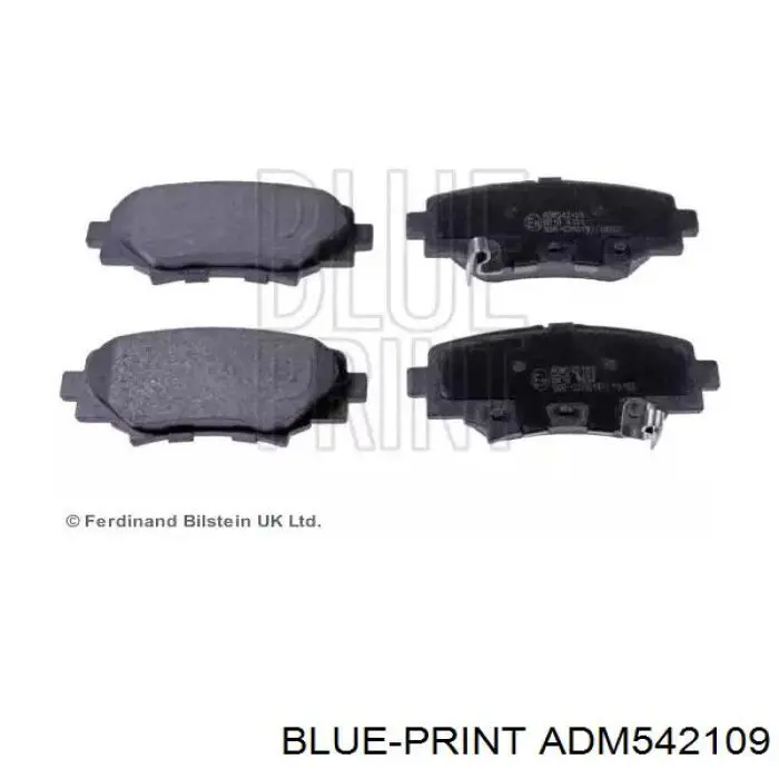 Задние тормозные колодки ADM542109 Blue Print