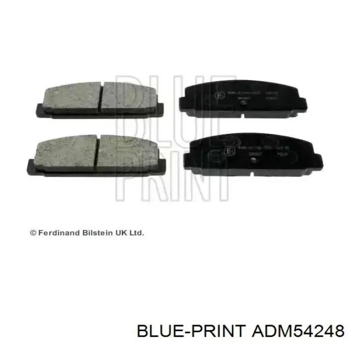 ADM54248 Blue Print колодки тормозные задние дисковые