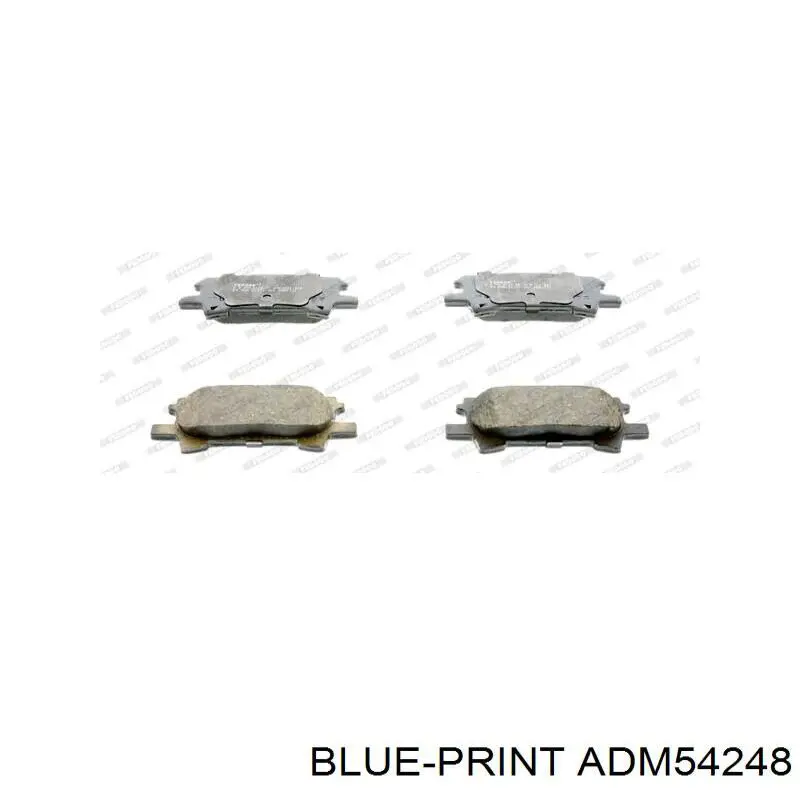 Pastillas de freno traseras ADM54248 Blue Print