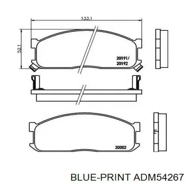 Купить ADM54267 Blue Print Колодки тормозные