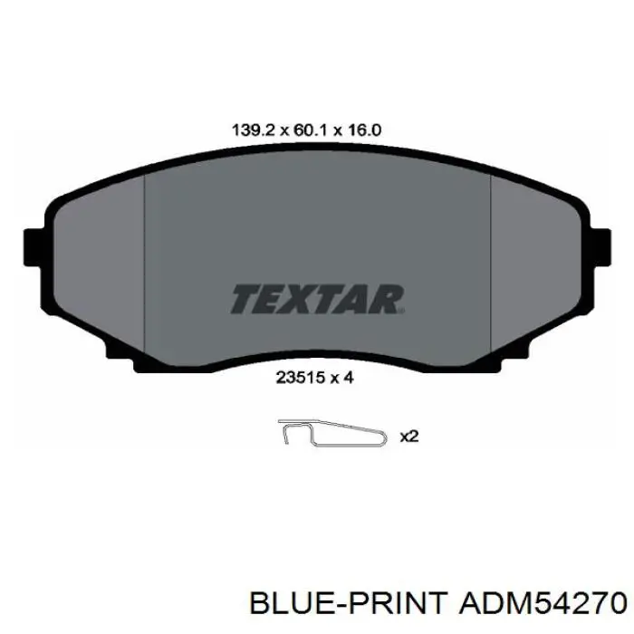 Колодки Blue Print ADM54270 цена, от 26.57 USD