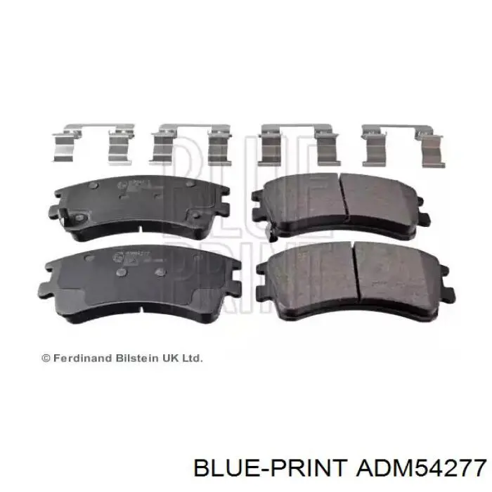 Колодки тормозные передние дисковые Blue Print ADM54277