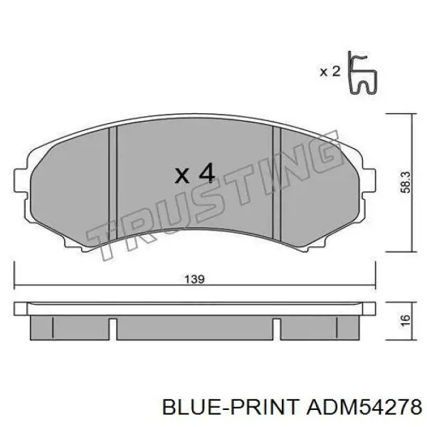 Купить BDS077 Starline Колодки тормозные