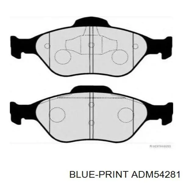 Тормозные колодки Blue Print ADM54281