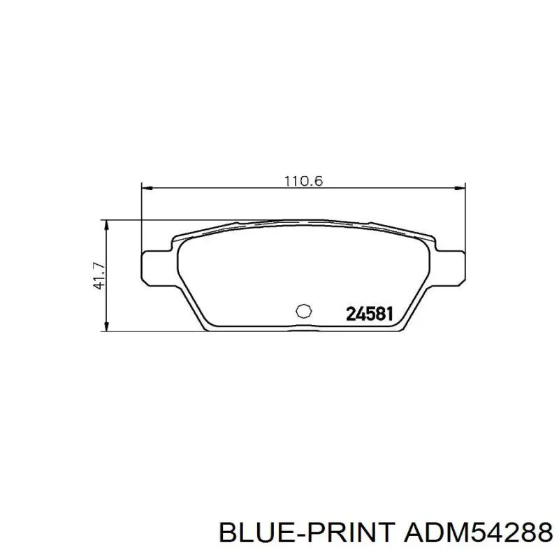 Задние дисковые колодки Blue Print ADM54288