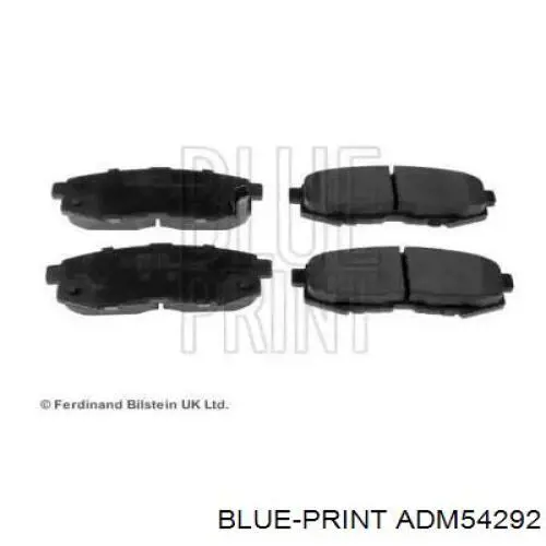 ADM54292 Blue Print колодки тормозные задние дисковые