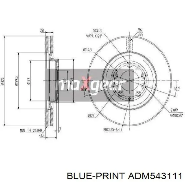 Передние тормозные диски E6F166 Advics