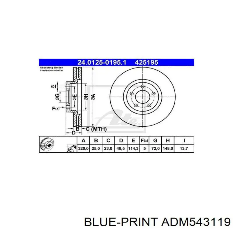 Передние тормозные диски D7501 EBC Brakes