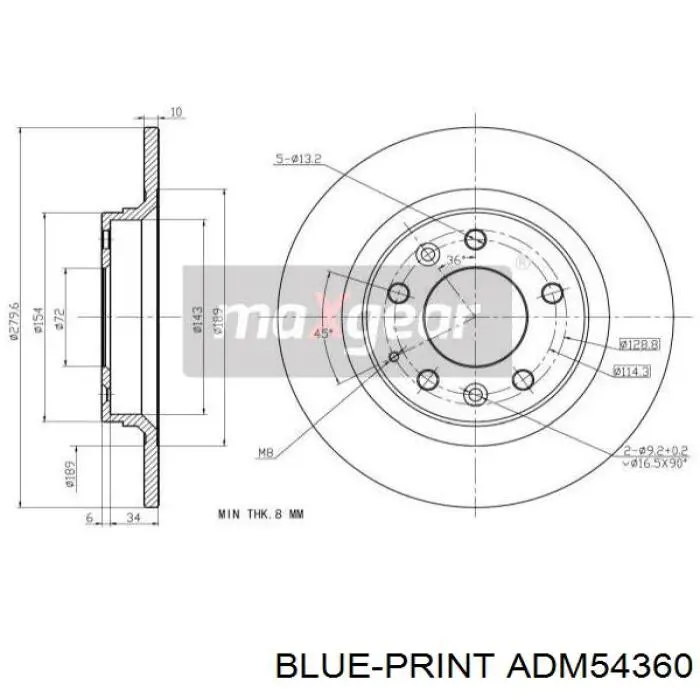 Купить N12326251 Mazda Диск тормозной задний