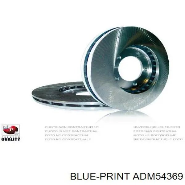 Передние тормозные диски ADM54369 Blue Print