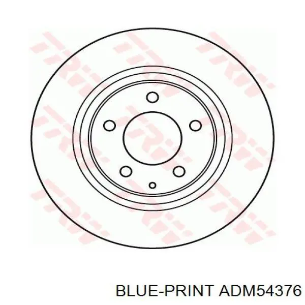 Задний дисковый тормоз Blue Print ADM54376