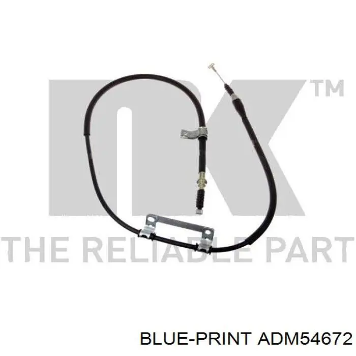 Cable de freno de mano trasero derecho ADM54672 Blue Print
