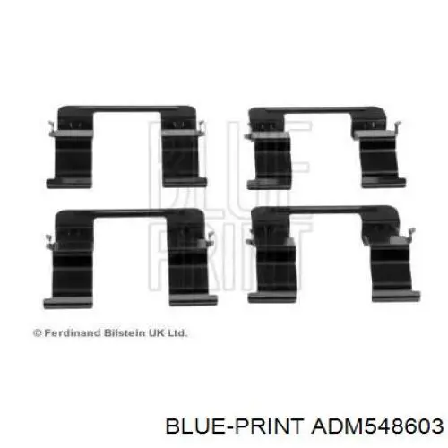 ADM548603 Blue Print комплект пружинок крепления дисковых колодок передних