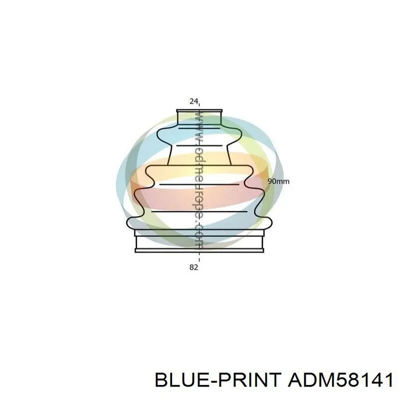 Пыльник шарнира угловых скоростей внутренний передний левый Blue Print ADM58141 цена, от 10.62 USD