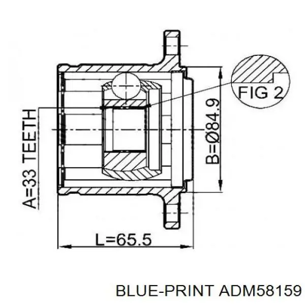 Купить ADM58159 Blue Print Пыльник гранаты внутренний, передней полуоси