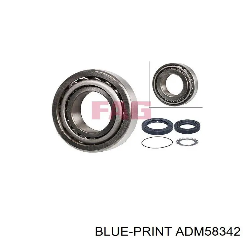 Подшипники задней ступицы Blue Print ADM58342 цена, от 27.79 USD