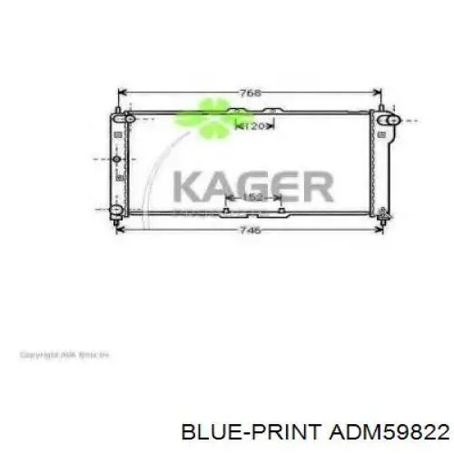 Радиатор ADM59822 Blue Print