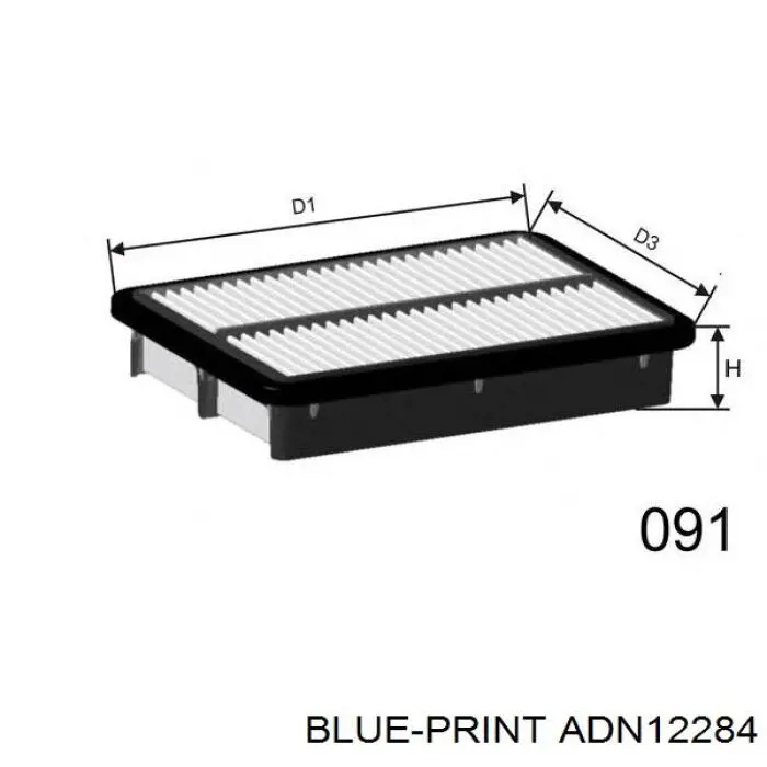 Воздушный фильтр ADN12284 Blue Print