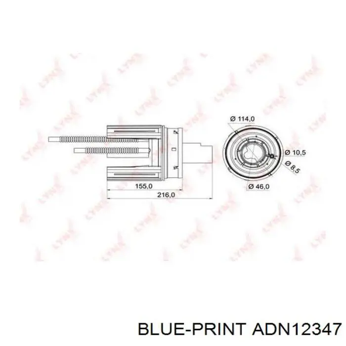 Насос топливный электрический ADN12347 Blue Print