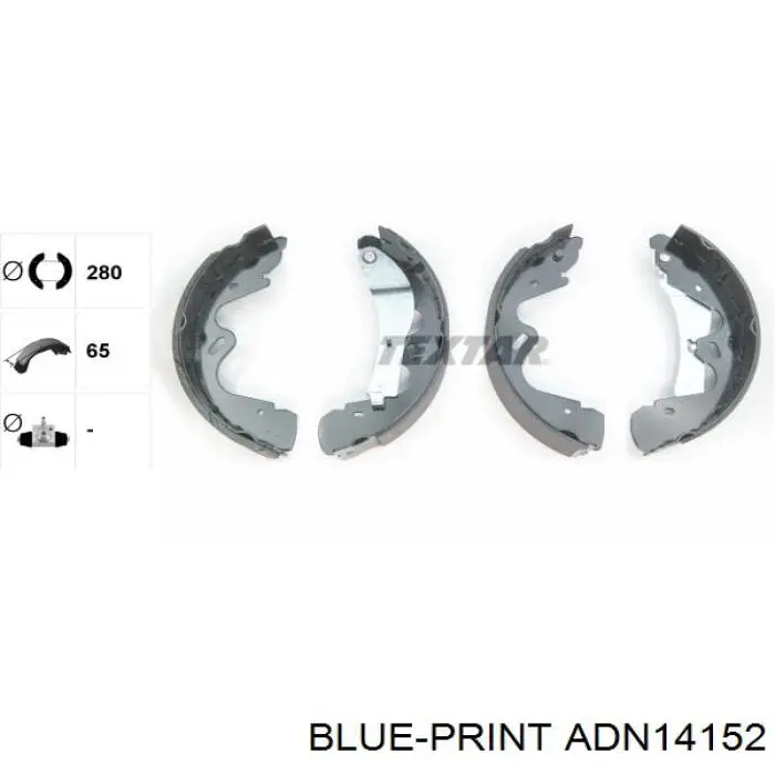 Тормоза рабочие задние ножные и тормозные барабаны Blue Print ADN14152 цена, от 45.79 USD