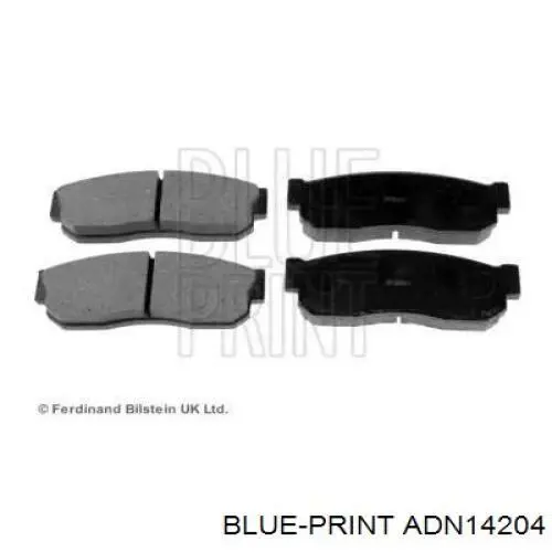 ADN14204 Blue Print колодки тормозные передние дисковые
