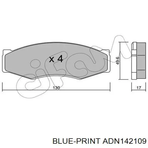 Колодки Blue Print ADN142109 цена, от 14.99 USD