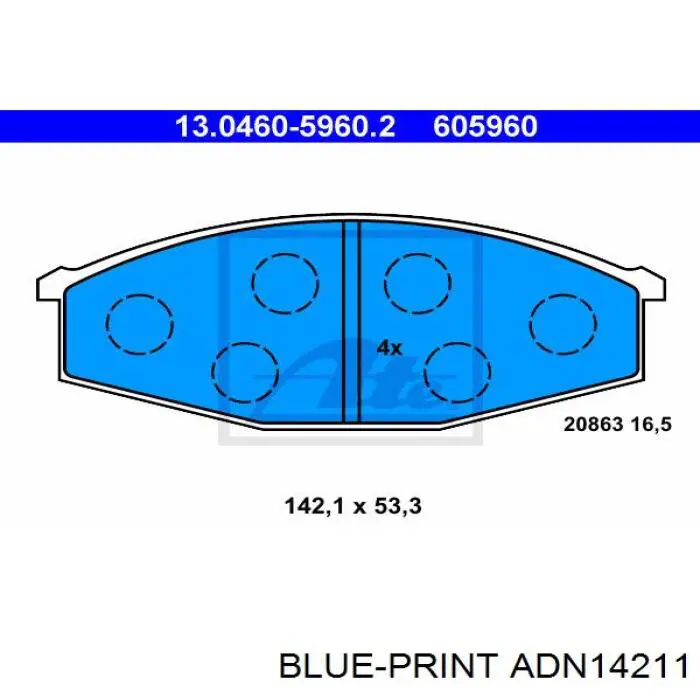 Передние тормозные колодки FR254135 As Metal