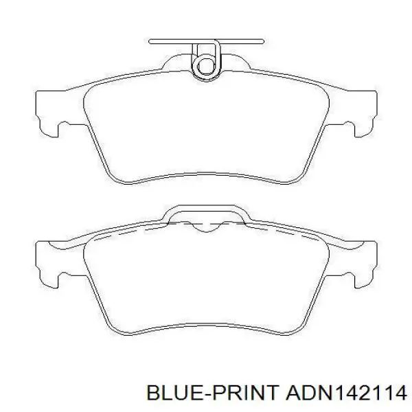 Задние тормозные колодки ADN142114 Blue Print